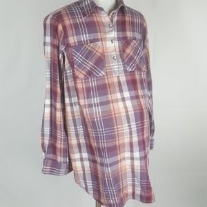 Isabel Maternity Plaid Top